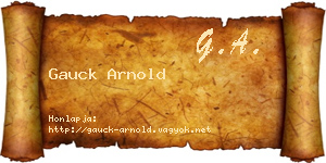 Gauck Arnold névjegykártya