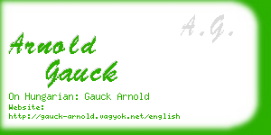 arnold gauck business card